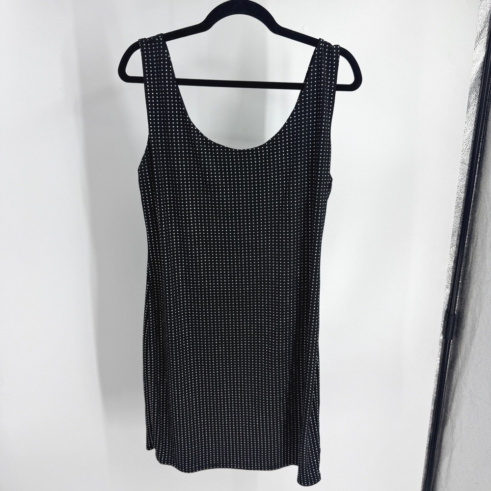 Rock & Republic Black Silver Studded Sleeveless Mini Dress L Punk Rock Goth